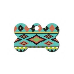 Aztec Multi-color Small Bone ID Tag