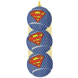 Buckle-Down Superman Pet Squeaky Tennis Ball 3-Pack