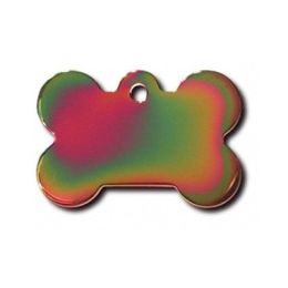 Large Polished Rainbow Bone ID Tag