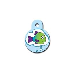 Fish Dream Small Circle ID Tag