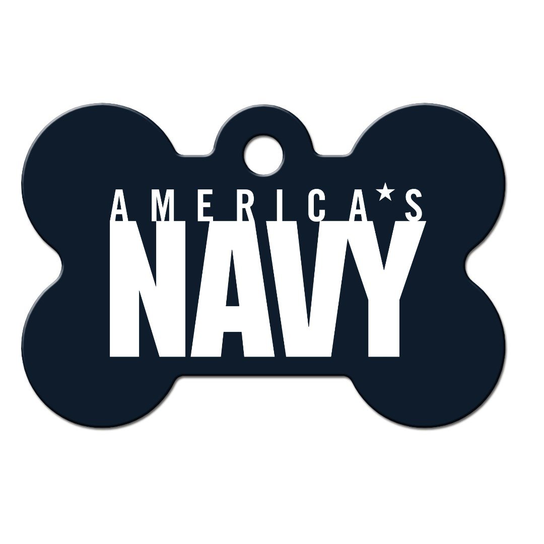 Navy Small Bone ID Tag