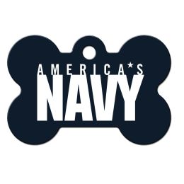 Navy Small Bone ID Tag