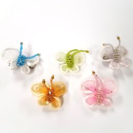 Springtime Bow Barrette Butterfly (5 assorted color set)