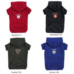 Hooded Dog Sports Sweatshirt (Option One: Small, Option 2: Football)