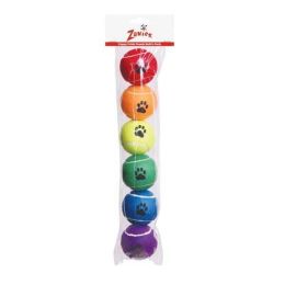 Zanies Puppy Pride Tennis Ball (Option One: 6-pc Variety Pack)