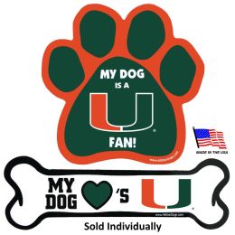 Miami Hurricanes Car Magnets (Size: Bone)
