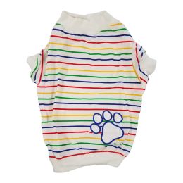Candy Stripe Pawprint Tee (Option One: Medium)