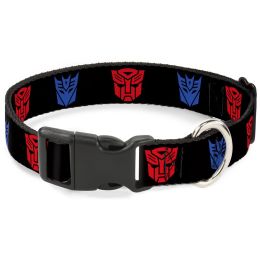 Buckle-Down Transformers Autobot/Decepticon Logos Pet Collar (Option One: Large)