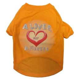 Lover Not A Fighter Dog T-Shirt (Option One: Medium)