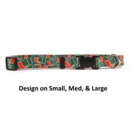Miami Hurricanes Nylon Collar (Size: XS)