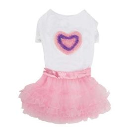 Chiffon Hearts Tee And Skirt Set (Option One: Small)