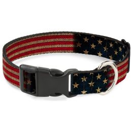 Buckle-Down Vintage US Flag Pet Collar (Option One: Small)