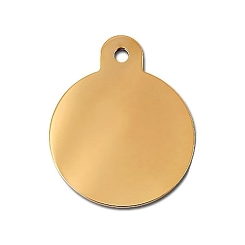 Large Polished Circle ID Tag Large Polished Circle ID Tag