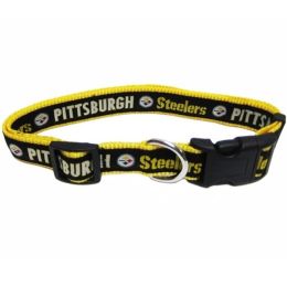 Pittsburgh Steelers Pet Collar by Pets First (Size: XL)