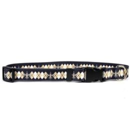 New Orleans Saints Argyle Nylon Collar (Size: XS)