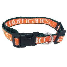 Miami Hurricanes Pet Collar by Pets First (Size: Large)