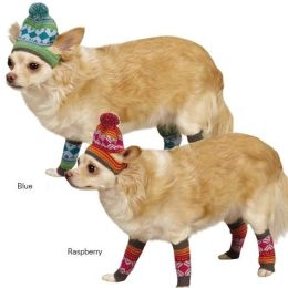 East Side Collection Northern Lights Hat & Leg Warmer Set (Option One: Medium, Option 2: Blue)