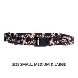 New Orleans Saints Pet Nylon Collar (Size: Medium)