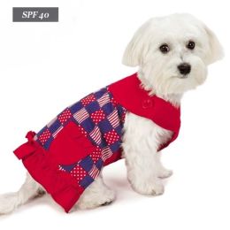 Zack & Zoey Patriotic Pooch Patchwork SPF 40 Dress (Option One: Small)