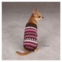 Zack & Zoey Fair Isle Knit Dog Sweater (Option One: Large, Option 2: Blue)