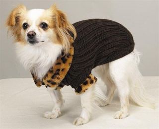 Windsor Sweater with Leopard Trim (Option One: Large)